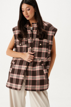 Жилет свободный для кругYearчного сезона из хлопка ANNETE A5437 - фото 5