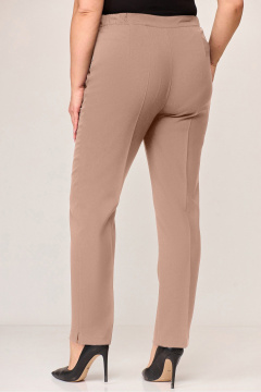 Бежевые классические брюки с заутюженными стрелками из вискозы Элль-стиль 2002/11 капучино - фото 5