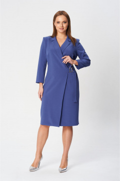 Платье с запахом полуприлегающего силуэта из textиля SandyNa 130131 джинсовый - фото 1