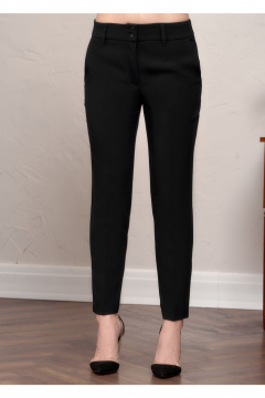 Зауженные брюки 7/8 длины из текстиля для повседневной носки MarSo 2030 черный - фото 5