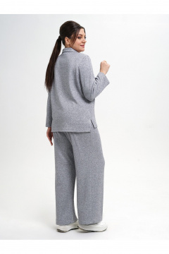Костюм из трикотажных джемперов и широких брюк серый Пинск-Стиль 215 серый - фото 5
