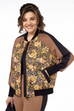 Бомбер и брюки в стиле спортшик из трикотажа LEANNA-STYLE 9022 мультиколор - фото 3