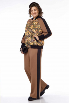 Бомбер и брюки в стиле спортшик из трикотажа LEANNA-STYLE 9022 мультиколор - фото 2