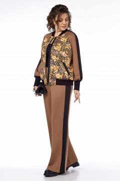 Бомбер и брюки в стиле спортшик из трикотажа LEANNA-STYLE 9022 мультиколор - фото 1