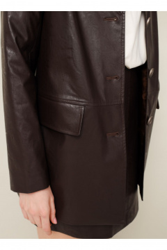 Жакет и мини-юбка из экокожи в демократичном стиле PUR PUR 11-326/2 - фото 2