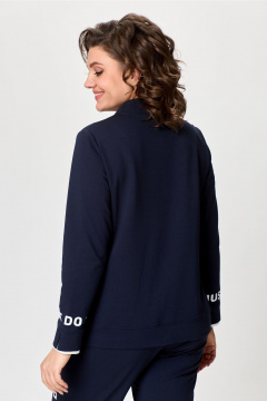 Костюм из трикотажа: бомбер и зауженные брюки спорт-шик Bonna Image 889 синий - фото 4