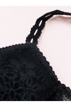 Кружевной бюстгальтер на каркасах с плотной чашкой Frank&Co 15215 черный - фото 4
