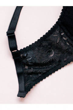 Кружевной бюстгальтер на каркасах с плотной чашкой Frank&Co 15215 черный - фото 2