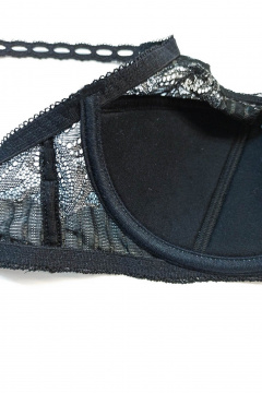 Кружевной бюстгальтер большого размера с поддержкой Frank&Co 13224 черный - фото 4