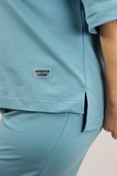 Демисезонный комплект: майка и шорты из трикотажа для повседневной носки Полесье С0226-24 4С0863-Д43 158,164 голубой - фото 3