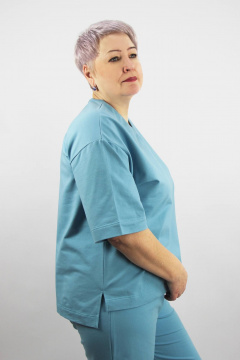 Демисезонный комплект: майка и шорты из трикотажа для повседневной носки Полесье С0226-24 4С0863-Д43 158,164 голубой - фото 2