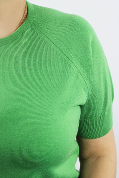 Джемпер реглан короткий рукав вязаный для демисезона Полесье С1370-22 2С5162-Д43 170,176 зеленая_лужайка - фото 3