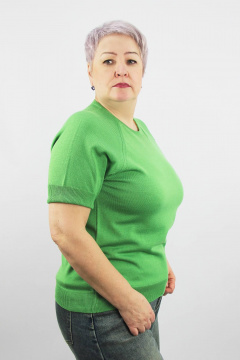 Джемпер реглан короткий рукав вязаный для демисезона Полесье С1370-22 2С5162-Д43 170,176 зеленая_лужайка - фото 2