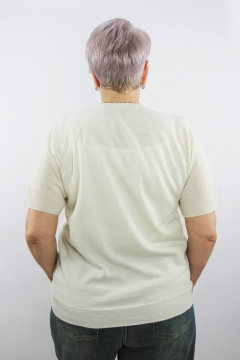 Джемпер реглан короткий рукав вязаный для демисезона Полесье С1370-22 2С5162-Д43 170,176 молочный - фото 3