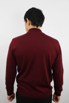 Свитер среднезауженный с длинным рукавом из трикотажа, с воротником-стойкой Полесье С3012-15 5С1749-Д43 170,176 св.бордовый - фото 3