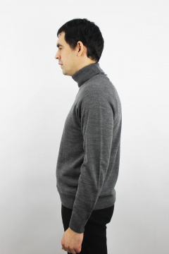 Демисезонный мужской прямой свитер с рукавом реглан Полесье С3070-17 7С1581-Д43 170,176 асфальт - фото 2