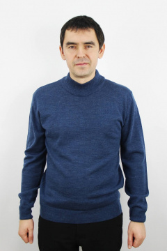 Демисезонный вязаный свитер с двойной ластичной стойкой Полесье С3157-23 3С3214-Д43 170,176 индиго_синий - фото 1