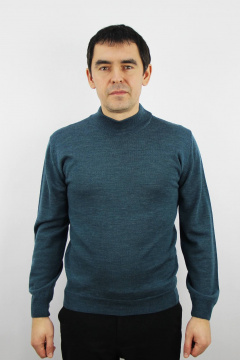 Демисезонный вязаный свитер с двойной ластичной стойкой Полесье С3157-23 3С3214-Д43 170,176 морской_меланж - фото 1