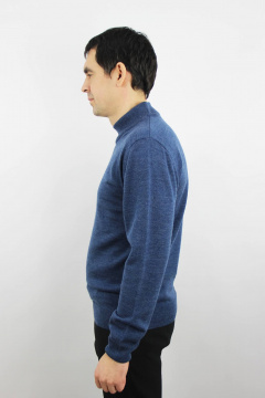 Демисезонный вязаный свитер с двойной ластичной стойкой Полесье С3157-23 3С3214-Д43 182,188 индиго_синий - фото 2