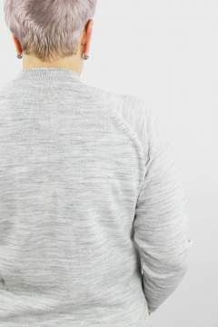 Демисезонный вязаный свитер с рукавом реглан и двойной стойкой Полесье С3316-15 5С1754-Д43 170,176 жемчужный - фото 2