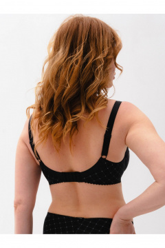 Кружевной бюстгальтер в большом размере с дублировкой Frank&Co 13230 черный - фото 5