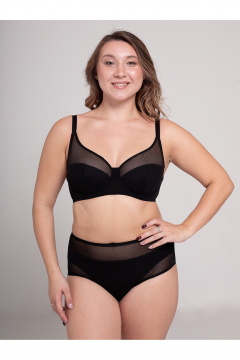 Черный сетчатый бюстгальтер с поддержкой больших размеров Frank&Co 11240 черный - фото 4