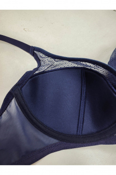 Классический бюстгальтер из сетки из эластаном Frank&Co 15740 синий - фото 4