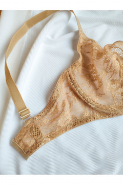 Кружевной трансформер с перестёгивающимися бретелями Frank&Co 13745 амаретто - фото 2