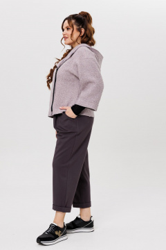 Демисезонный брючный костюм из текстиля и шерсти на каждый день Michel chic 1357/1 графит,серый_кварц - фото 4