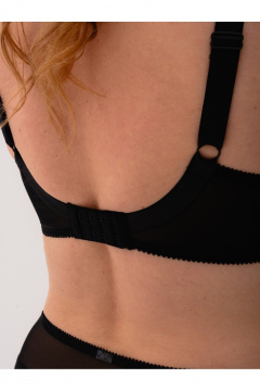 Черный сетчатый бюстгальтер с мягкой чашкой для больших размеров Frank&Co 11247 черный - фото 3