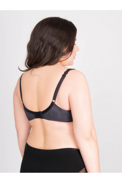 Прозрачный бюстгальтер на каркасах с поддерживающими боками Frank&Co 17247 графит - фото 2