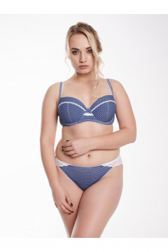 Бюстгальтер хлопковый с приподнимающей чашкой Frank&Co 12749 синий - фото 1