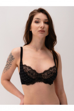 Модель из кружевной микрофибры без подкладки Frank&Co 13261 черный - фото 1