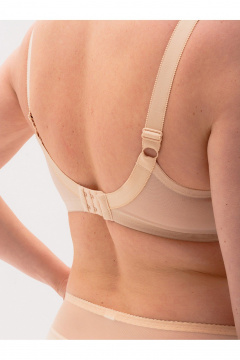 Большие размеры бюстгальтер из трикотажа и сетки Frank&Co 11366 бежевый - фото 4