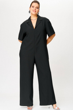 Комбинезон свободный с поясом из текстиля для больших размеров SOVA 11273 - фото 2