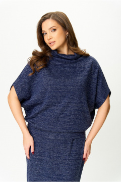 Свободная трикотажная блуза на плечо для повседневных образов AXXA 144 - фото 5