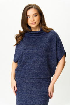 Свободная трикотажная блуза на плечо для повседневных образов AXXA 144 - фото 2