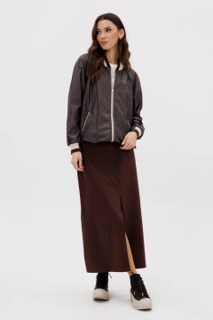 Демисезонная джинсовая юбка-годе с разрезом и карманами Fantazia Mod 5029 - фото 3