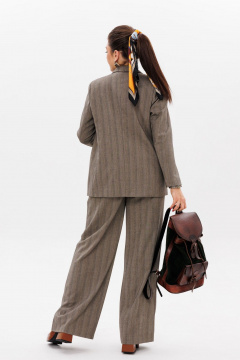 Деловой костюм тройка: жакет, жилет и брюки из ткани Anelli 1426 нежный_волк - фото 5