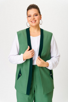 Костюм с жилетом и брючками из текстиля Надин-Н 2176 - фото 4