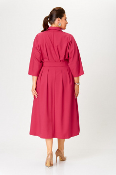 Платье на каждый день, мягкие складки, рукав 62 см, розовое Надин-Н 2157_3 - фото 2