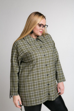 Рубашка свободного кроя из текстиля и шерсти, демисезон Avenue 0333 - фото 1