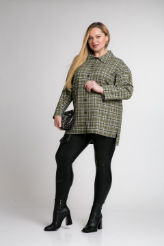 Рубашка свободного кроя из текстиля и шерсти, демисезон Avenue 0334 - фото 5