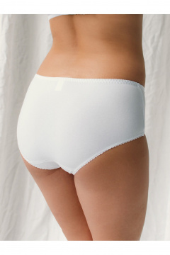 Большие хлопковые трусы с высокой посадкой из эластана Frank&Co 20140 белый - фото 2