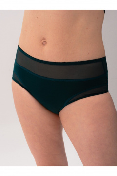 Трусы макси из хлопка с плотным сетчатым полотном Frank&Co 20545 зеленый - фото 1