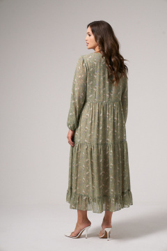 Платье женское нарядное из текстиля Панда 127683w зеленый - фото 5