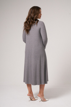 Платье трапеция из трикотажа для демисезона Панда 128787w серый - фото 5