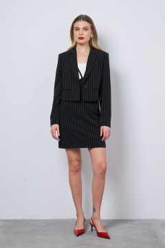 Жакет полуприлегающий классический из текстиля Панда 13530 черный - фото 2