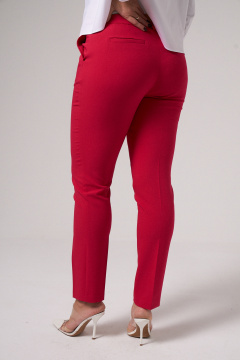 Демисезонные текстильные брюки с поясом и классической посадкой Панда 159860w фуксия - фото 3