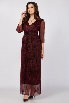 Платье больших размеров из плиссированной ткани Новелла Шарм А4036-3 - фото 1